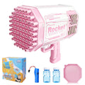 Pink Bubble Gun Rocket Launcher with Lights V11061