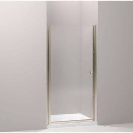 Anodized Brushed Bronze Frameless Pivot Shower Door C991446