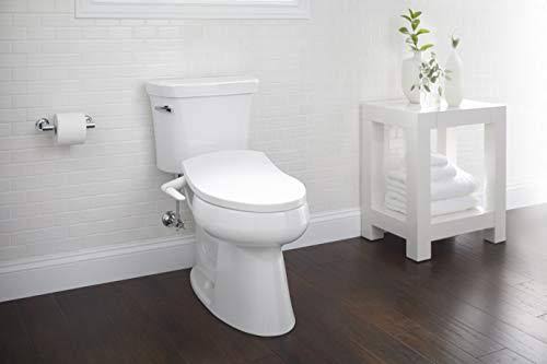 White Two-Piece Elongated Chair Height Toilet Y359483