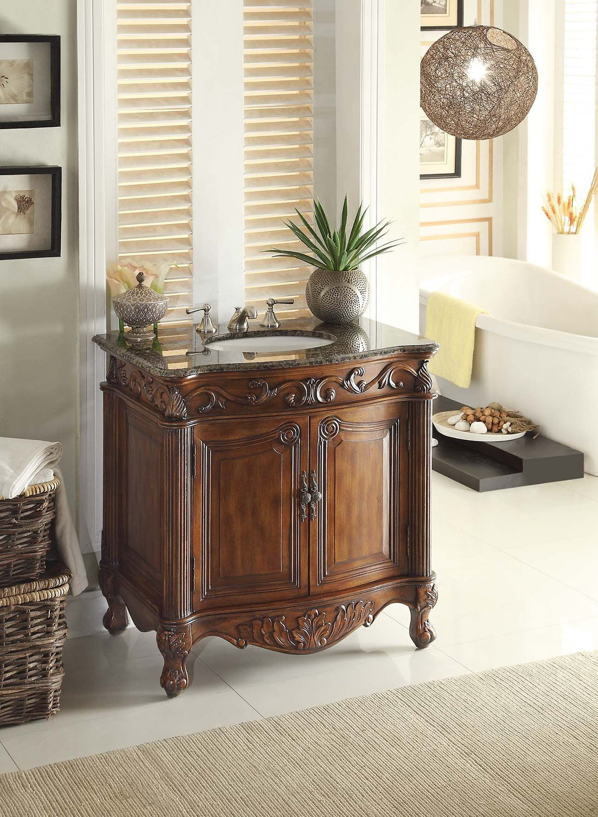 32" Brown Bathroom Vanity J34868