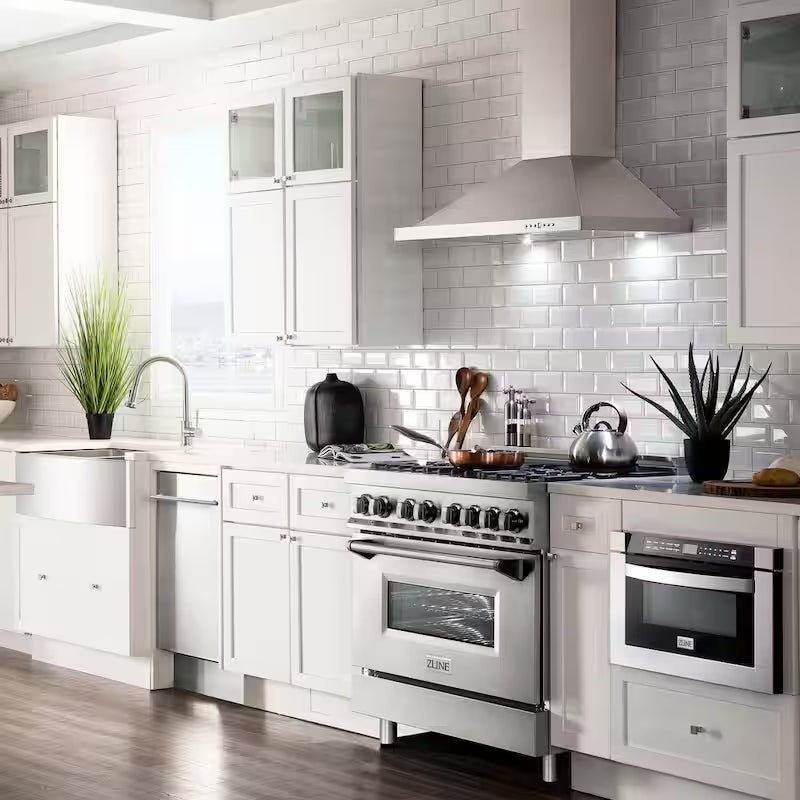 30 in. 400 CFM Convertible Wall Mount Range Hood with 2 Charcoal Filters W8079