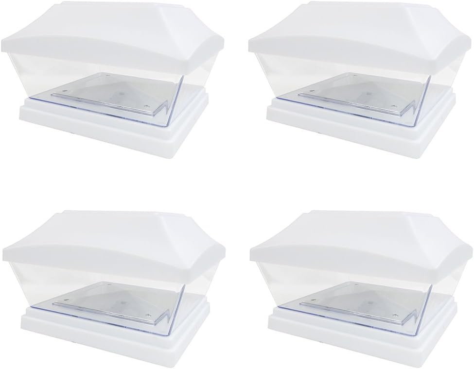 Brown 4 Pack Solar LED Post Cap Light C573