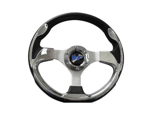Chrome 13x22 Golf Cart Steering Wheel S77436