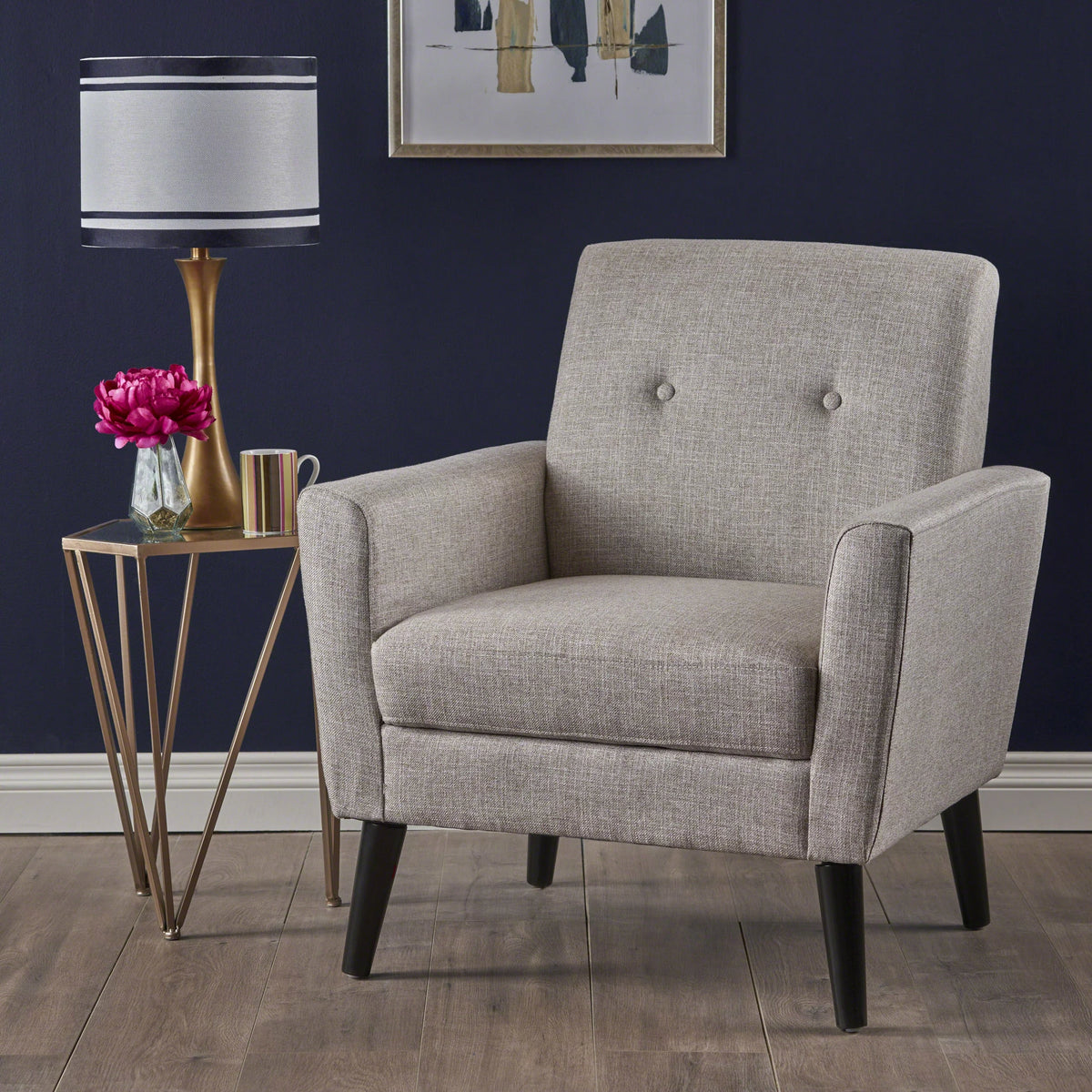 Beige Fabric Club Chair E15716
