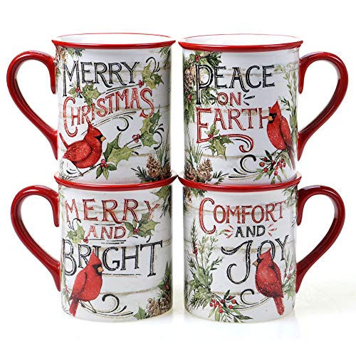 16 oz Ceramic Mugs Set of 4 E41471