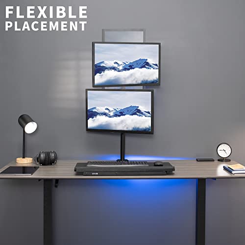 Dual Monitor Desk Mount Stand for 2 LCD Ultrawide Screens up to 34 inches T2005