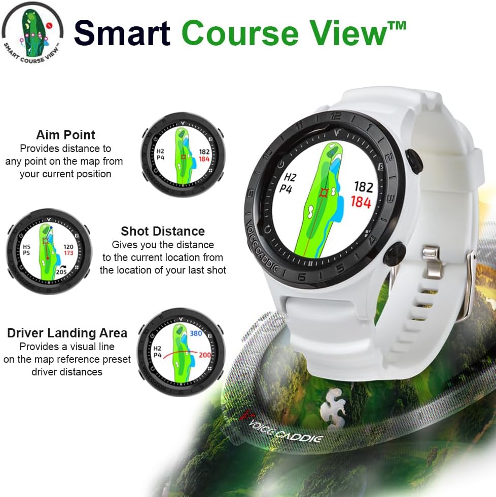 Lightweight Hybrid Golf GPS Watch with Slope Mode and Color Touchscreen M50886