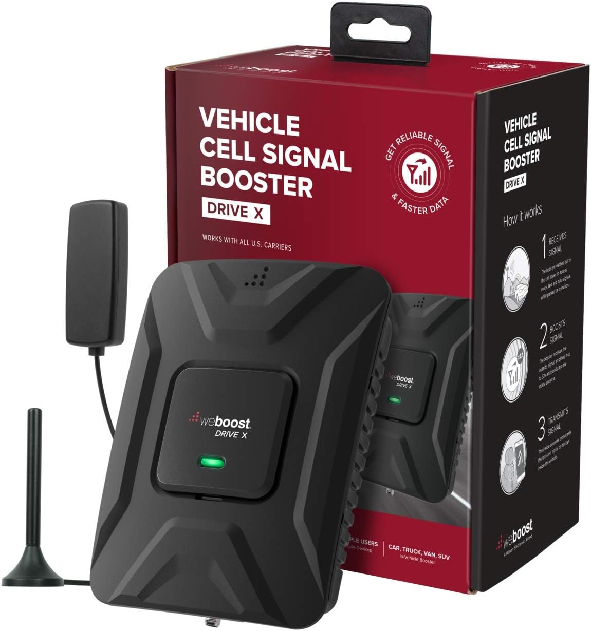 Vehicle Cell Phone Signal Booster with Magnetic Roof Antenna P267210