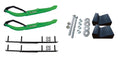 Green MTX Snowmobile Skis with 6" Round Bars Complete Kit G24995
