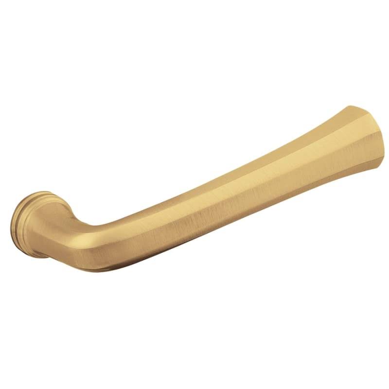 Satin Brass and Brown Single Right Hand Estate Lever O37517