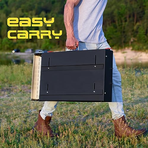 Black Stainless Steel Portable Folding Grill Table G3141