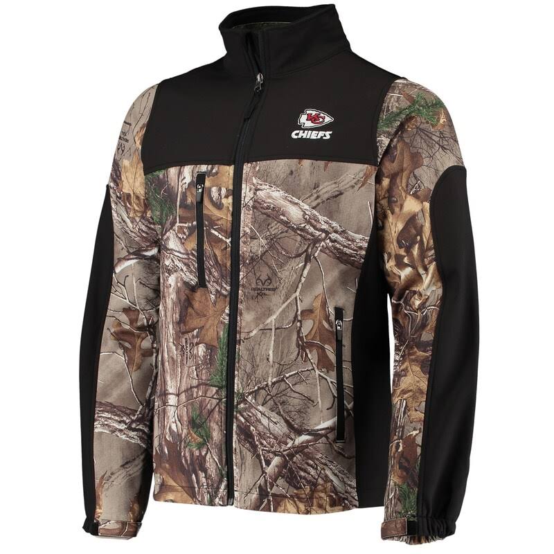 Realtree Camo/Black Softshell Full-Zip Jacket Q922