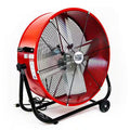 2 Fan Speeds Drum Fan in Red with Snap-On Wheels Z395