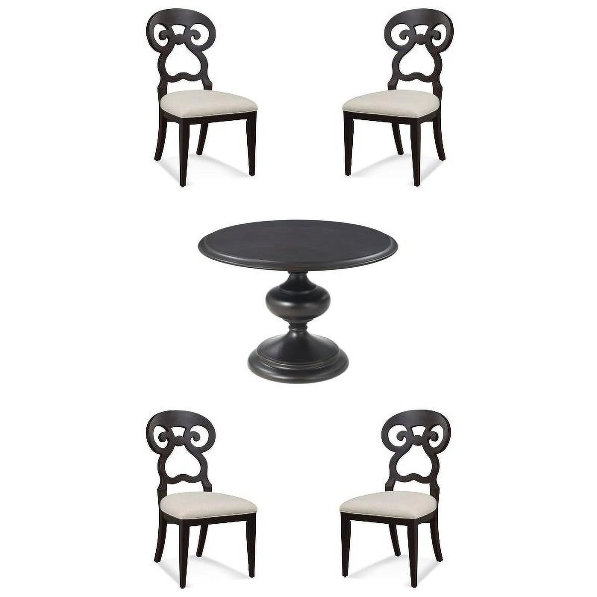 5-Piece Dining Table and 4 Side Chairs in Espresso S94691