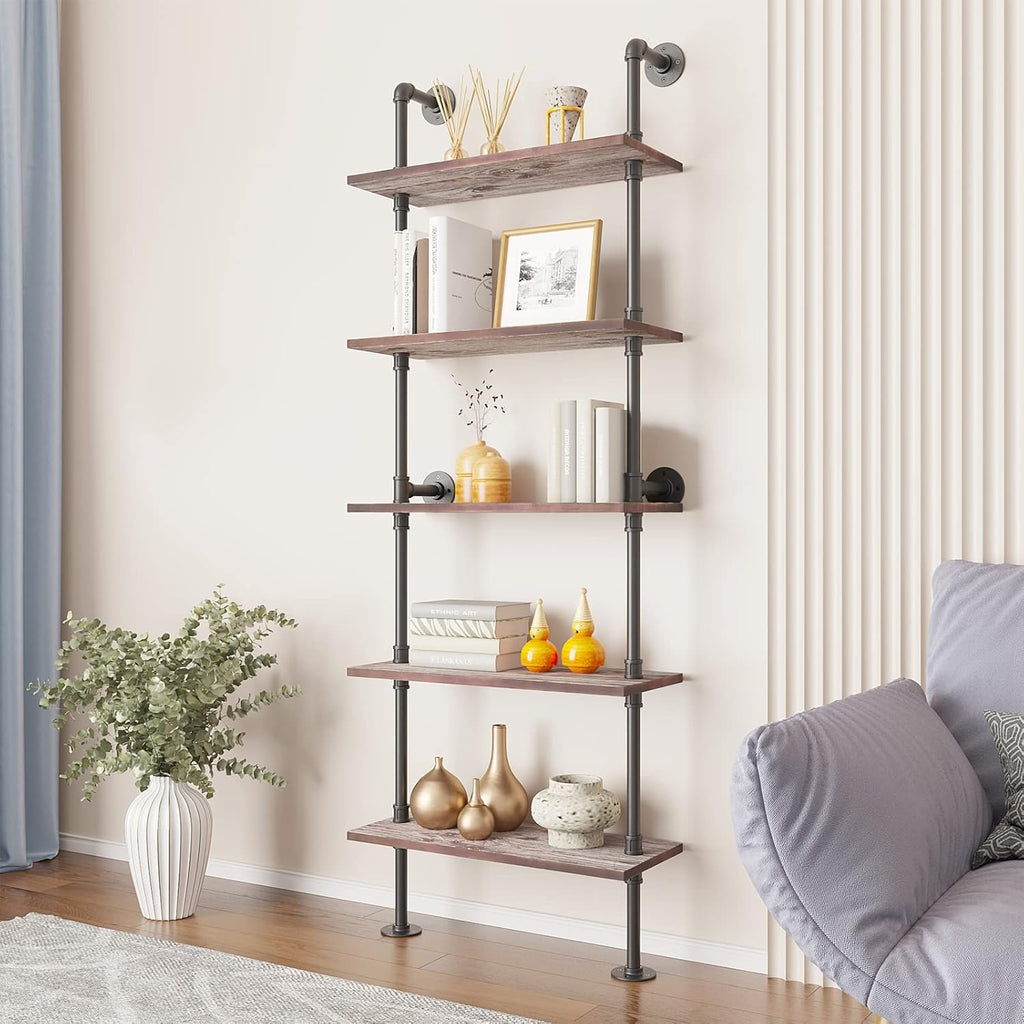 6 Tier Solid Wood Ladder Shelf Bookshelf R1765