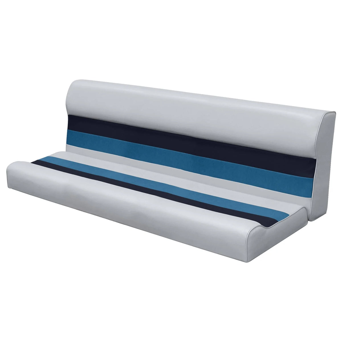 White Navy Blue Boat Bench Seat and Backrest Cushion Set U10679