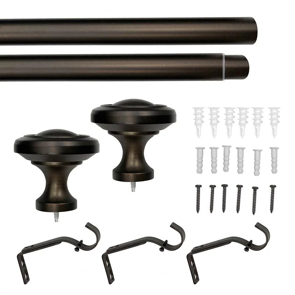 1" Oil Rubbed Bronze Single Curtain Rod A37011