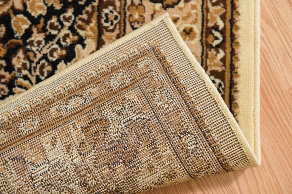 Traditional Oriental Area Rug with Center Medallion 7' 10" x 10' 6" Ivory T504