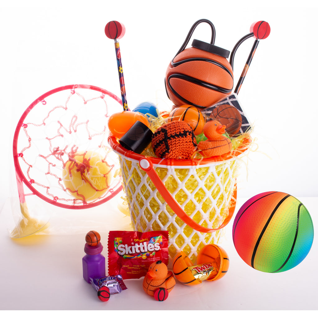 White Orange 26pc 7.25" Easter Basket Gift Set R429