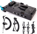 V-Mount Lock Battery Plate Power Supply Splitter Adapter with 15mm Rod Clamp I700