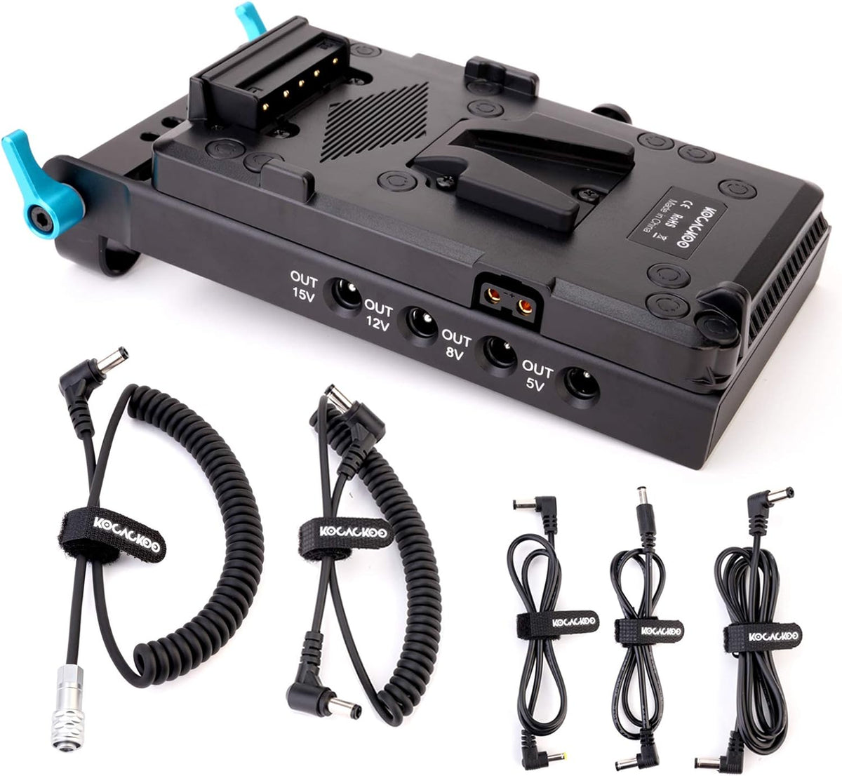 V-Mount Lock Battery Plate Power Supply Splitter Adapter with 15mm Rod Clamp I700