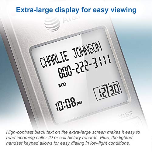 DECT 6.0 Cordless Home Phone with Backlit Display and Lighted Keypad N617