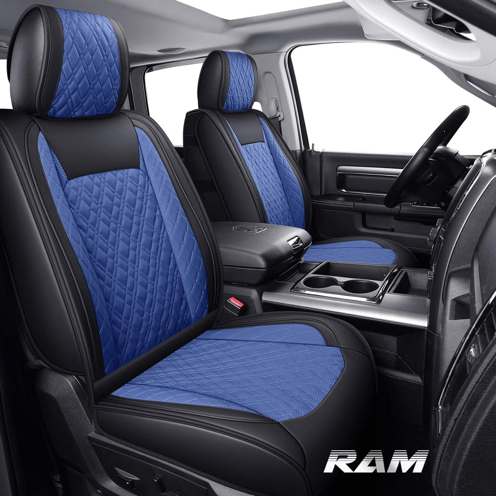 Black-Brown 2 Pc Front Car Seat Covers J906819