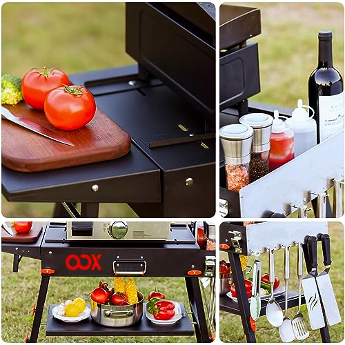 Black Stainless Steel Portable Folding Grill Table G3141