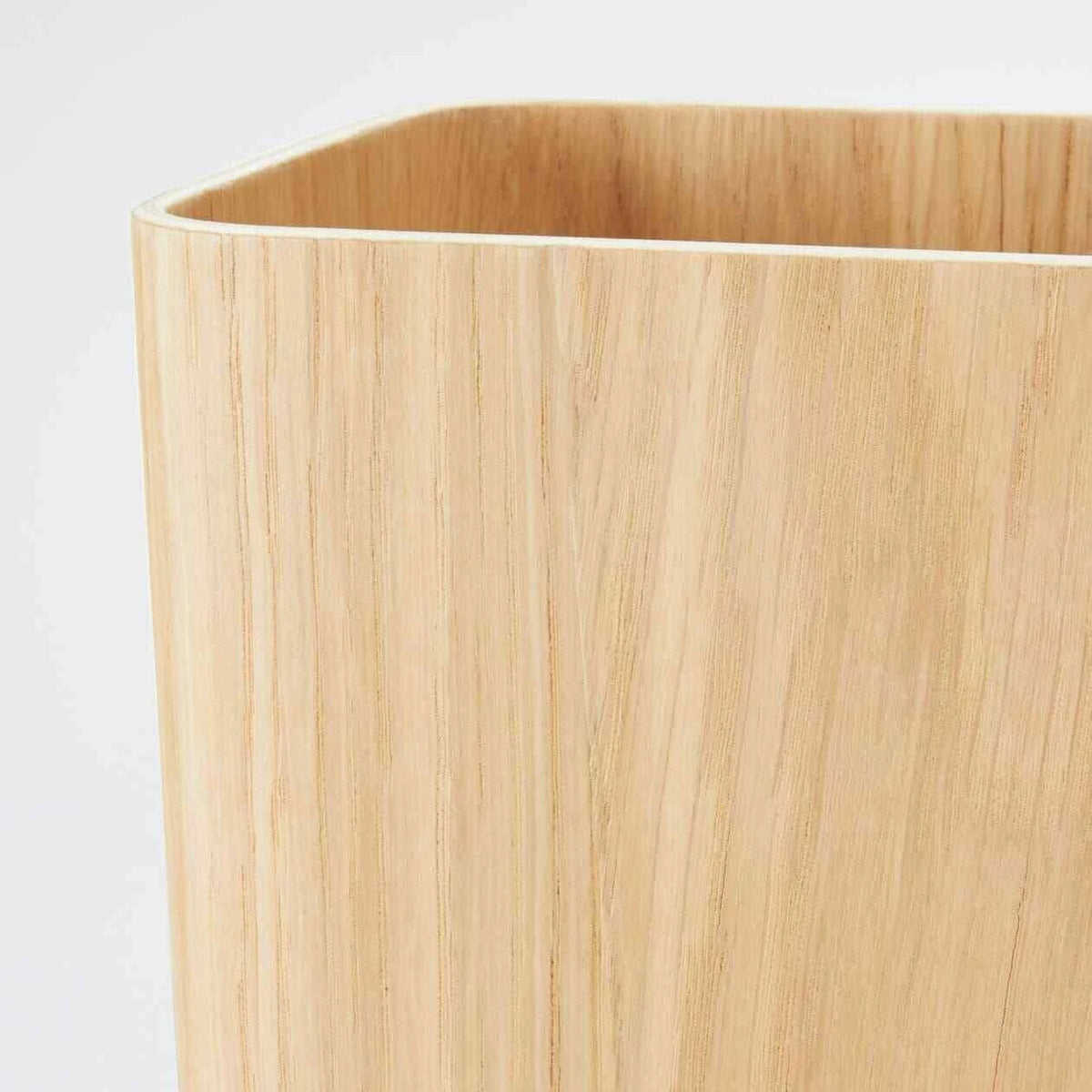 Oak Wood Trash Can with Lid M669874