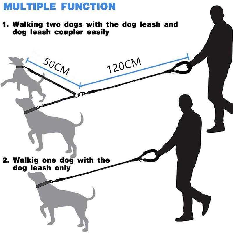 Double Dog Leash 360 Swivel No Tangle L198279