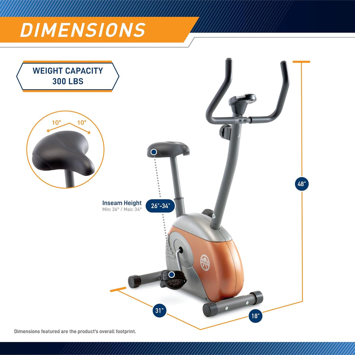 Upright Exercise Bike with Resistance Q870