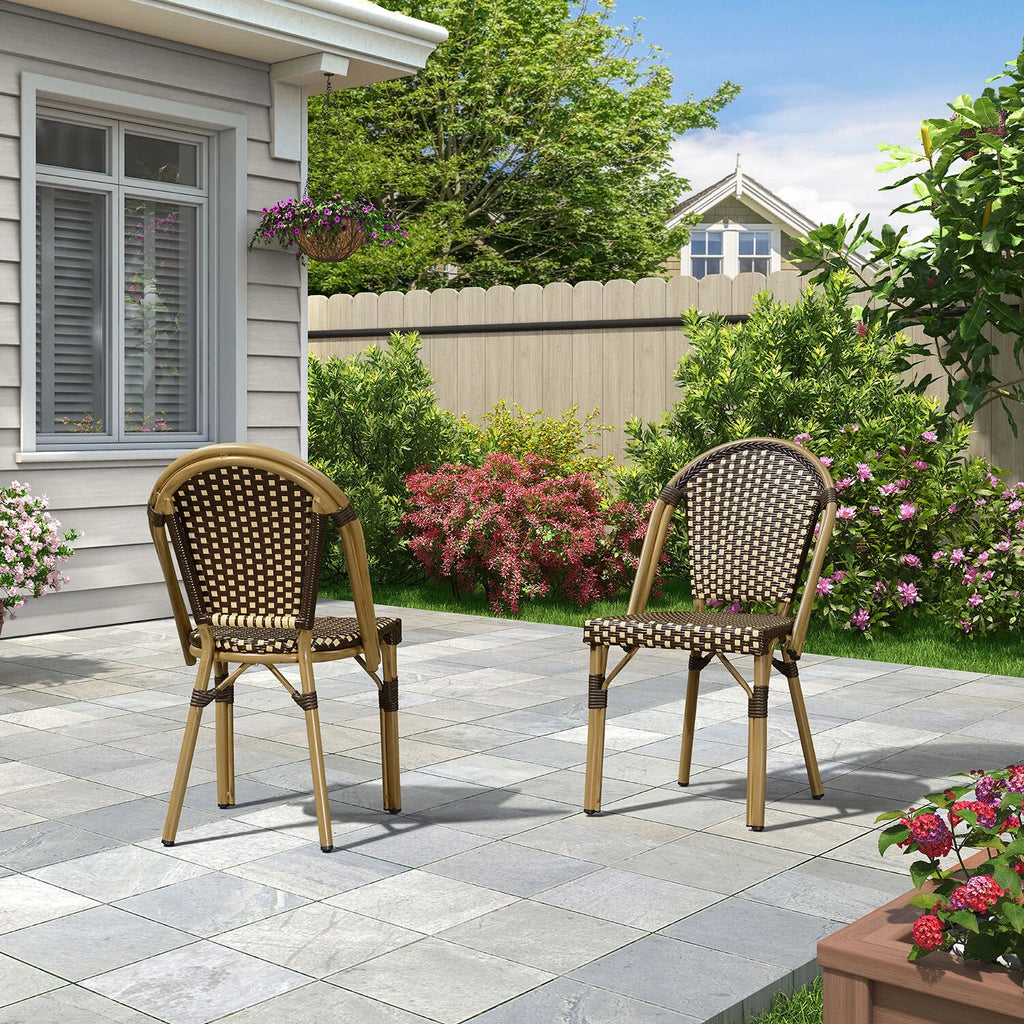 Set of 2 Wicker Dining Chairs B83006