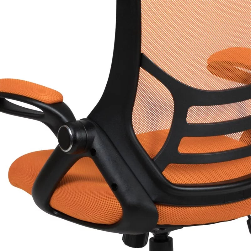 Orange Ergonomic Mesh Office Swivel Chair C9386