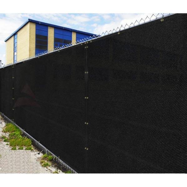 Green Privacy Fence Netting 8 x 50 with Woven Eyelets Q21243