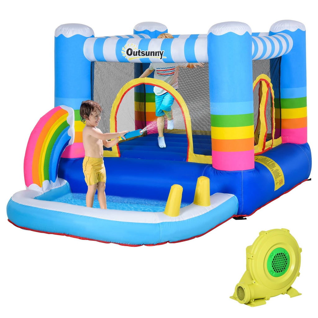 2-in-1 Kids Inflatable Bounce House with Carry Bag O724