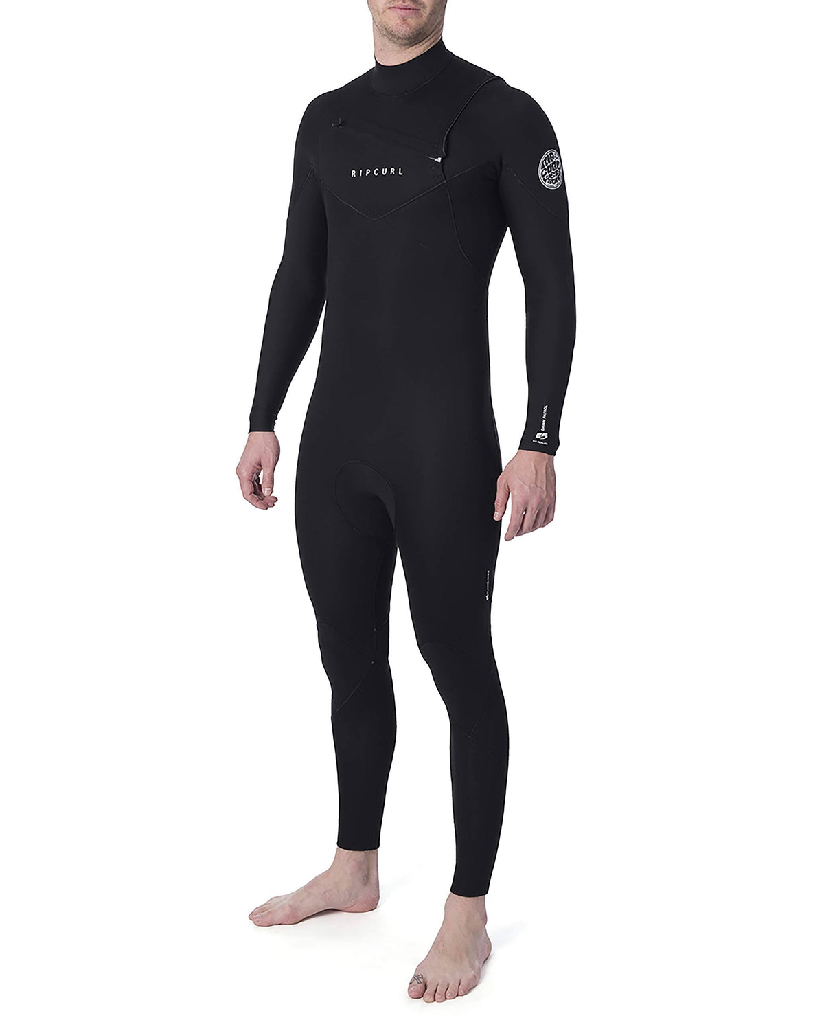 Black 4/3mm Chest Zip Wetsuit V671