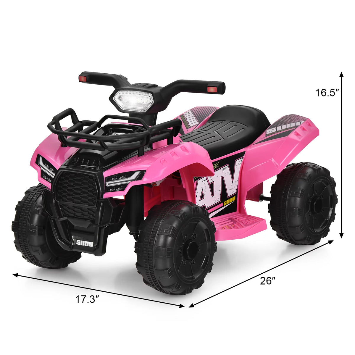 6V Kids ATV Quad Electric Ride On Car Black L50762