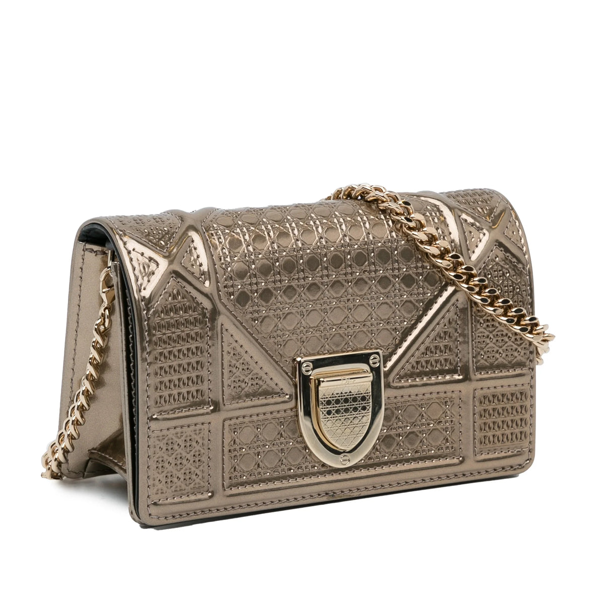 Patent Leather Gold Crossbody Bag S2050