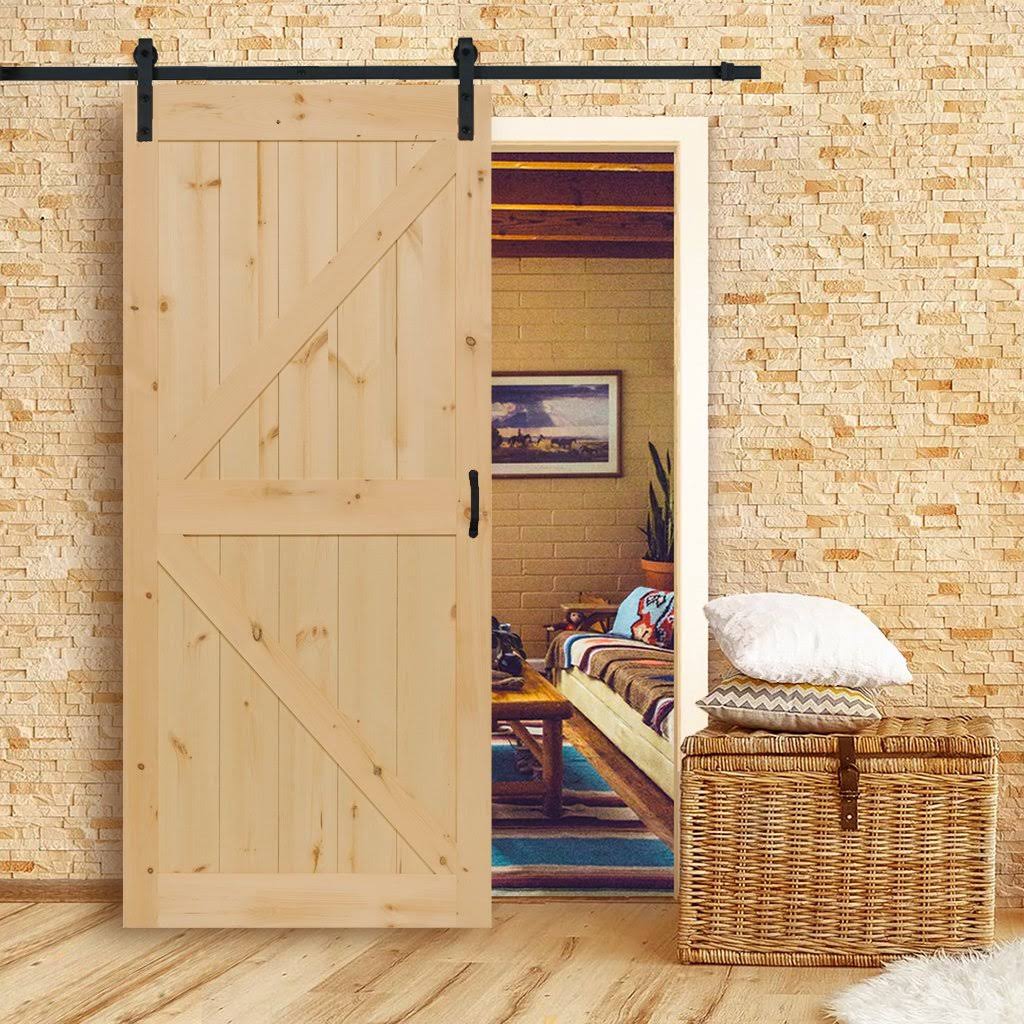 Solid Pine Unfinished Barn Door Slab Z86490