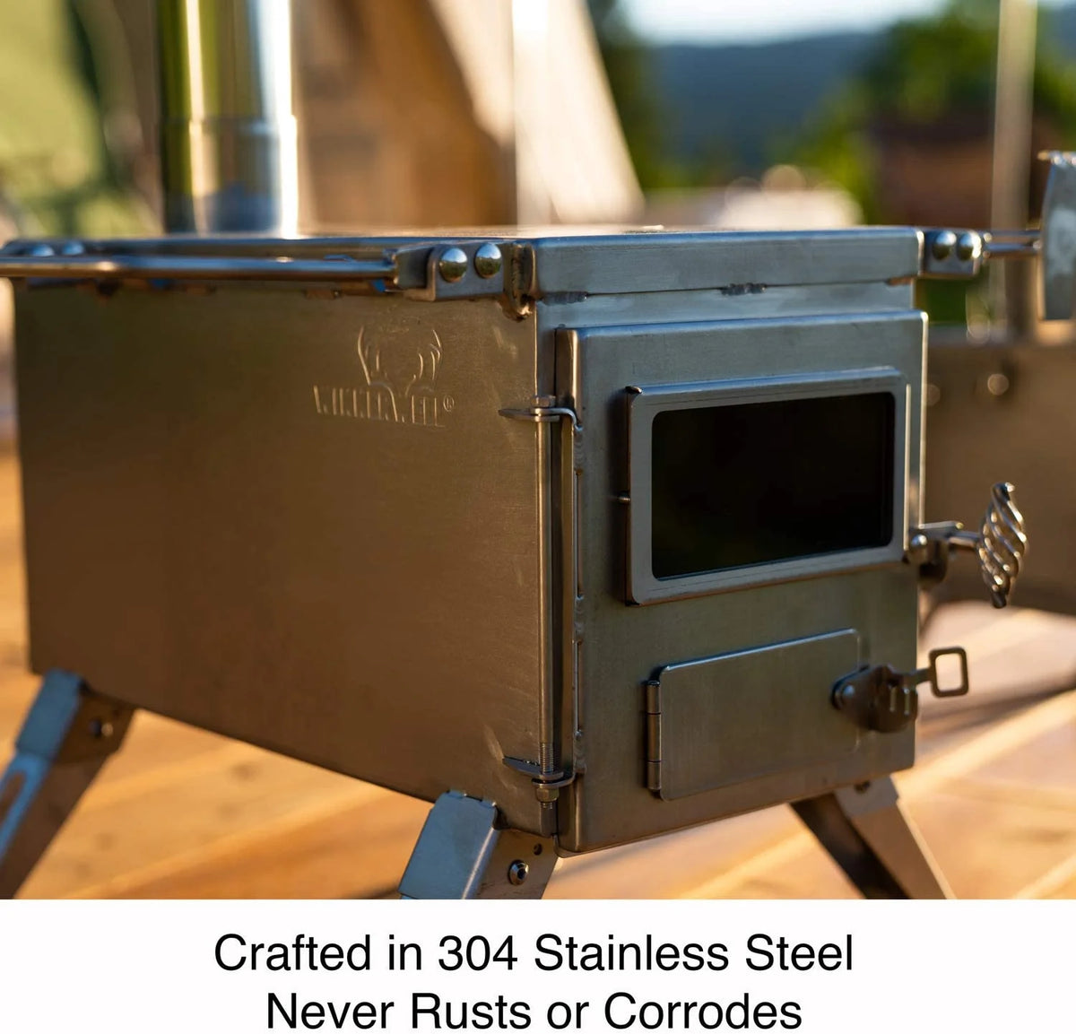 800 Cubic Inch Tent Stove with Chimney Pipe A980660