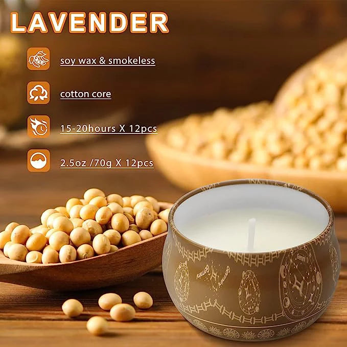12 Pack Soy Scented Candles, 30 oz Q643033