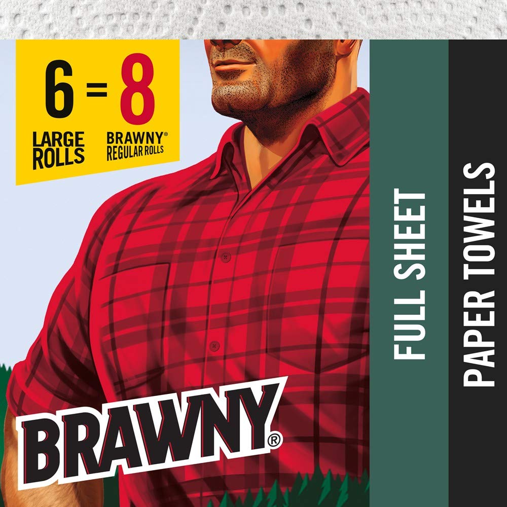 6 Large Rolls Full Sheet Paper Towels W2826