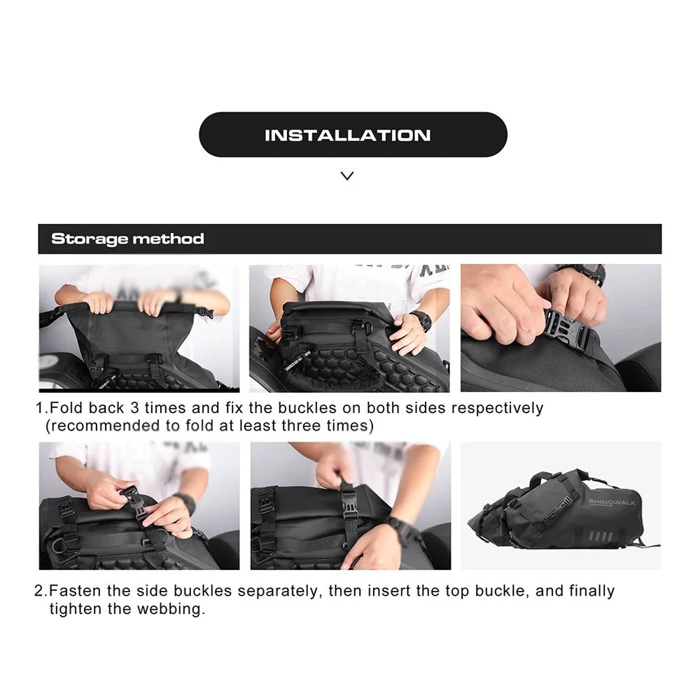 Motorcycle Rearseat Bag Large Capacity Storage Side Bag C115713