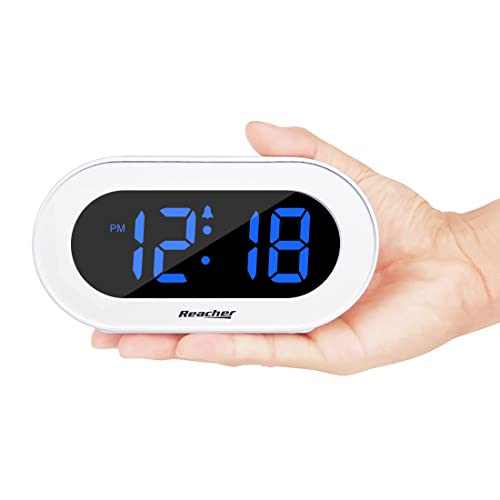 Small LED Digital Alarm Clock with Snooze (White) W489522