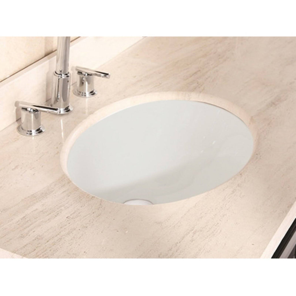 Oval Undermount Sink in Biscuit B4529