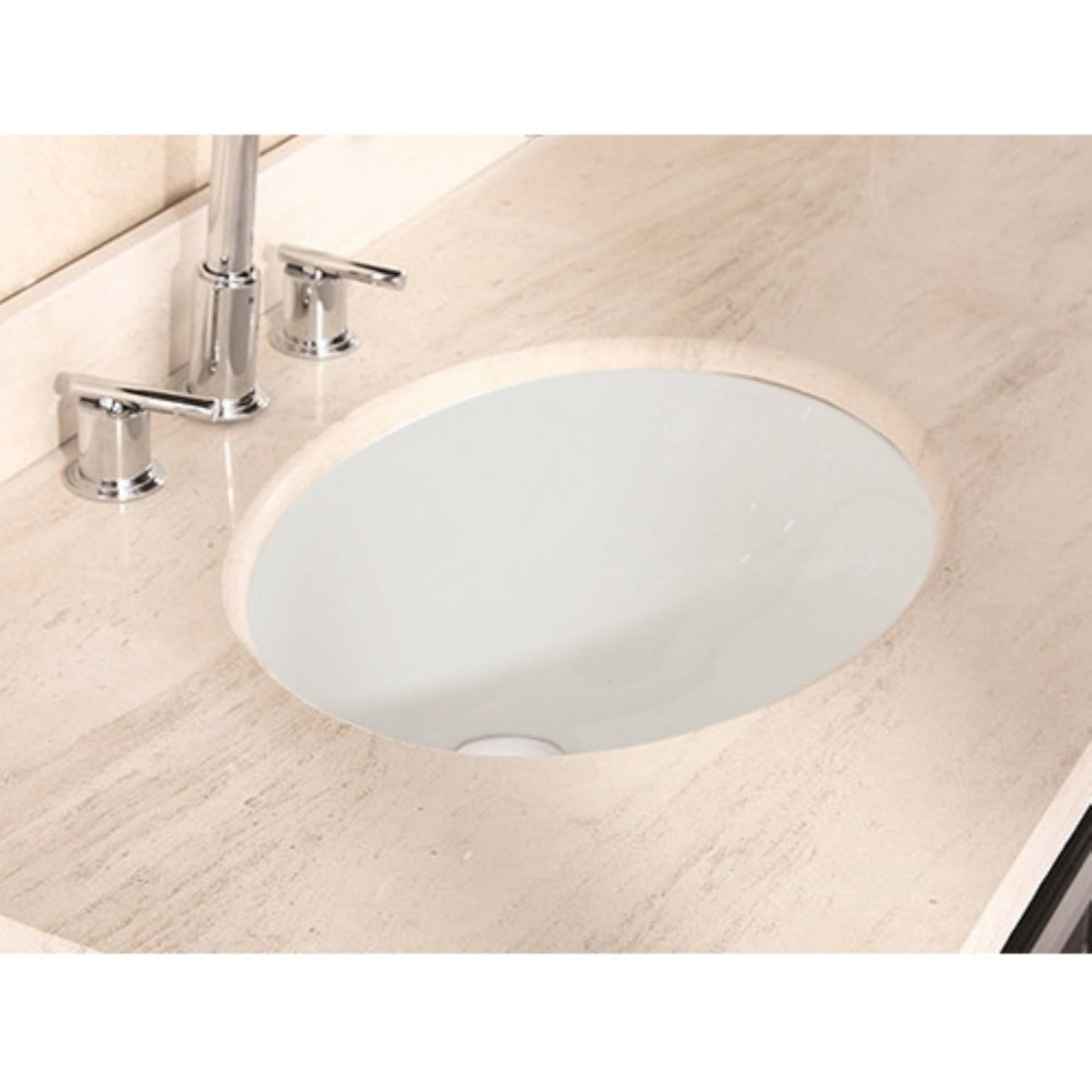 Oval Undermount Sink in Biscuit B4529