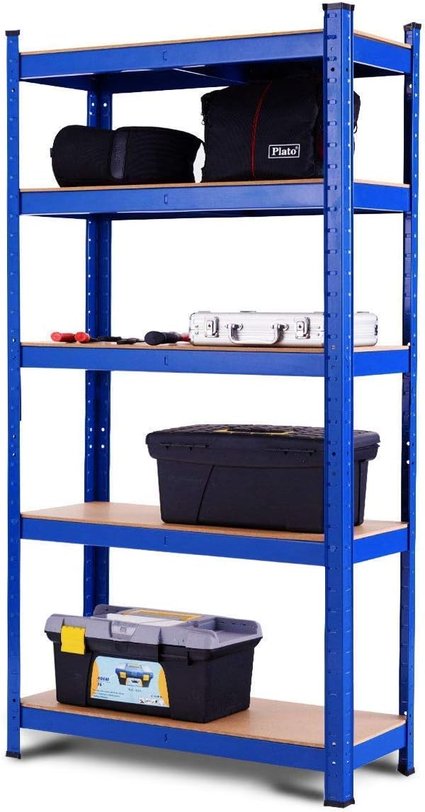 5-Tier Heavy Duty Steel Storage Shelves with Adjustable Shelves V911157