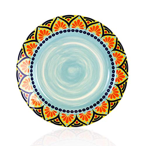 16 Piece Multicolored Round Stoneware Dinnerware Set J7370