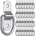 60 Pcs 1/4 Inch Heavy Duty Stainless Steel D Rings J519