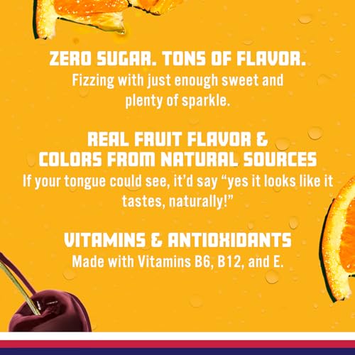 Zero Sugar Black Raspberry Sparkling Water, 17 fl oz Bottles (Pack of 12) C440878